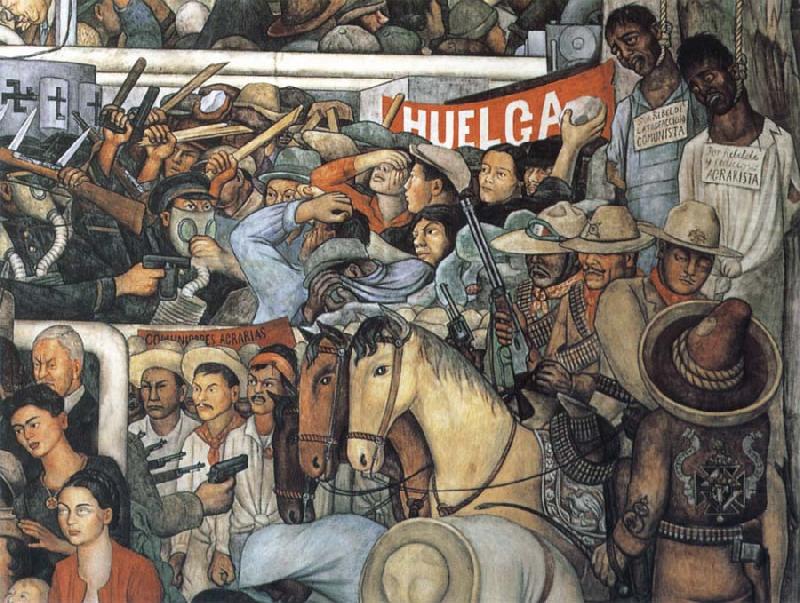 Diego Rivera Today and Future of Mexico oil painting picture